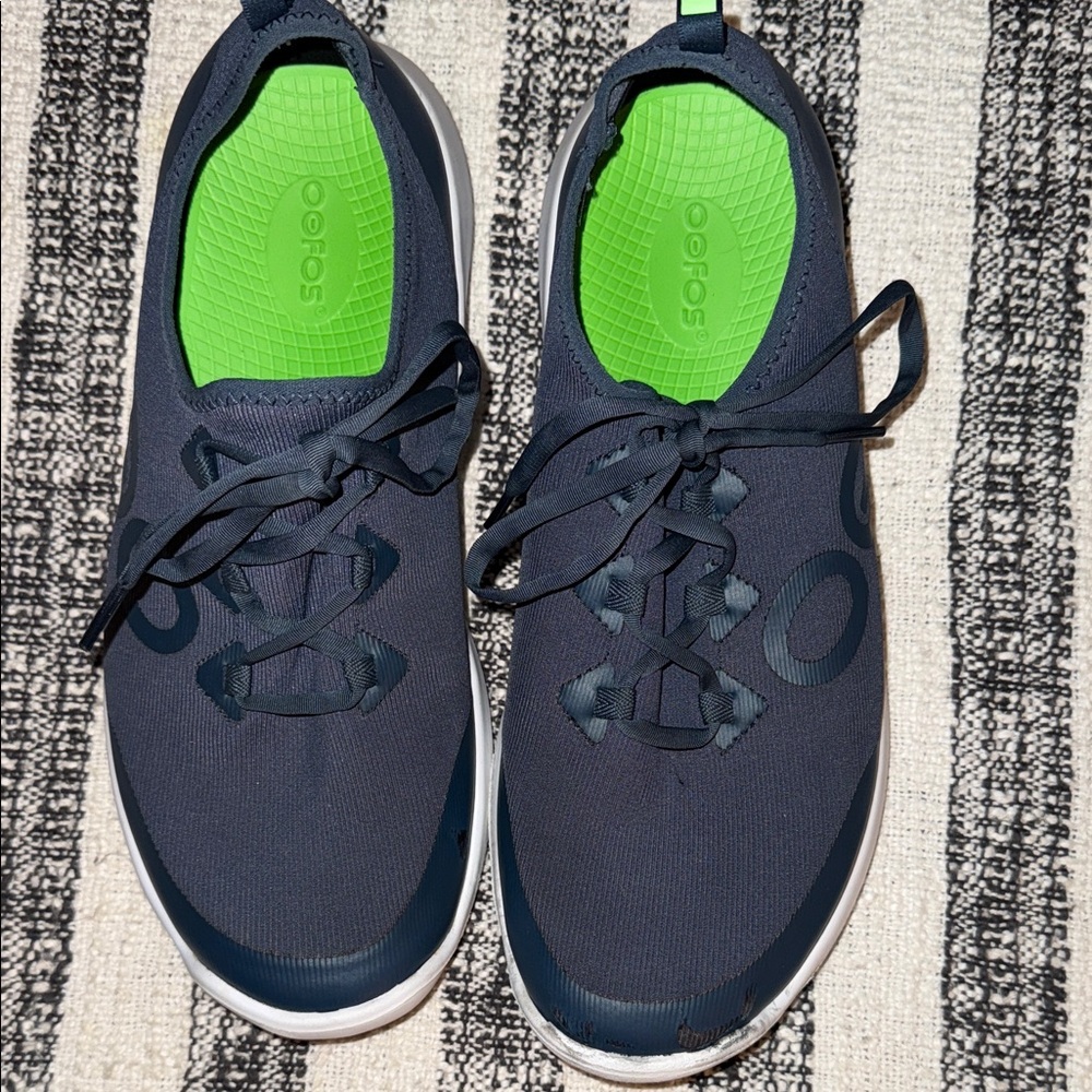 OOFOS Navy MODERN KNIT OOMG SNEAKERS MENS 11